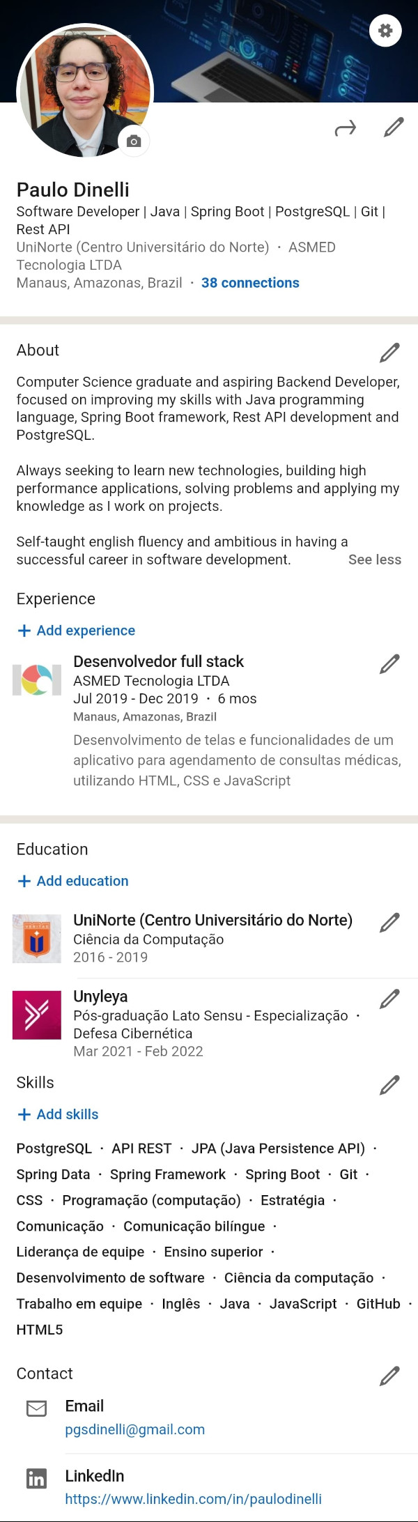 tela linkedin